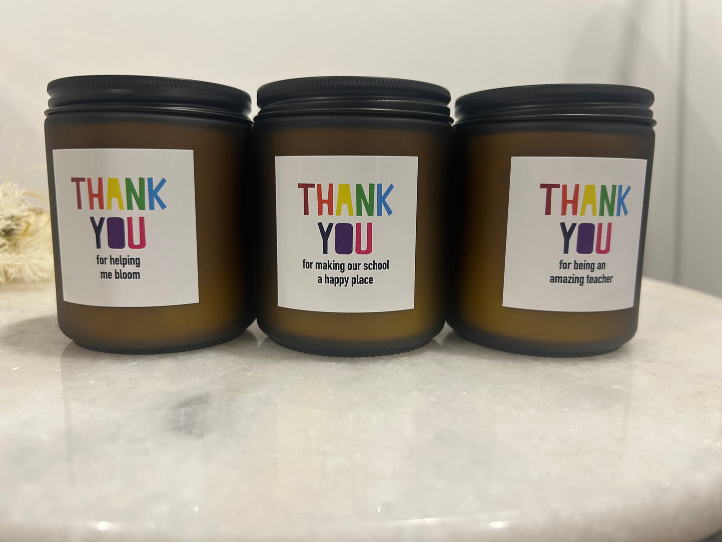 Thank You Teacher Candle