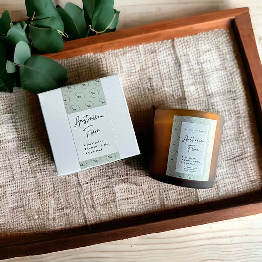 Australian Flora Soy Candle| lemon myrtle, eucalyptus, gum leaf