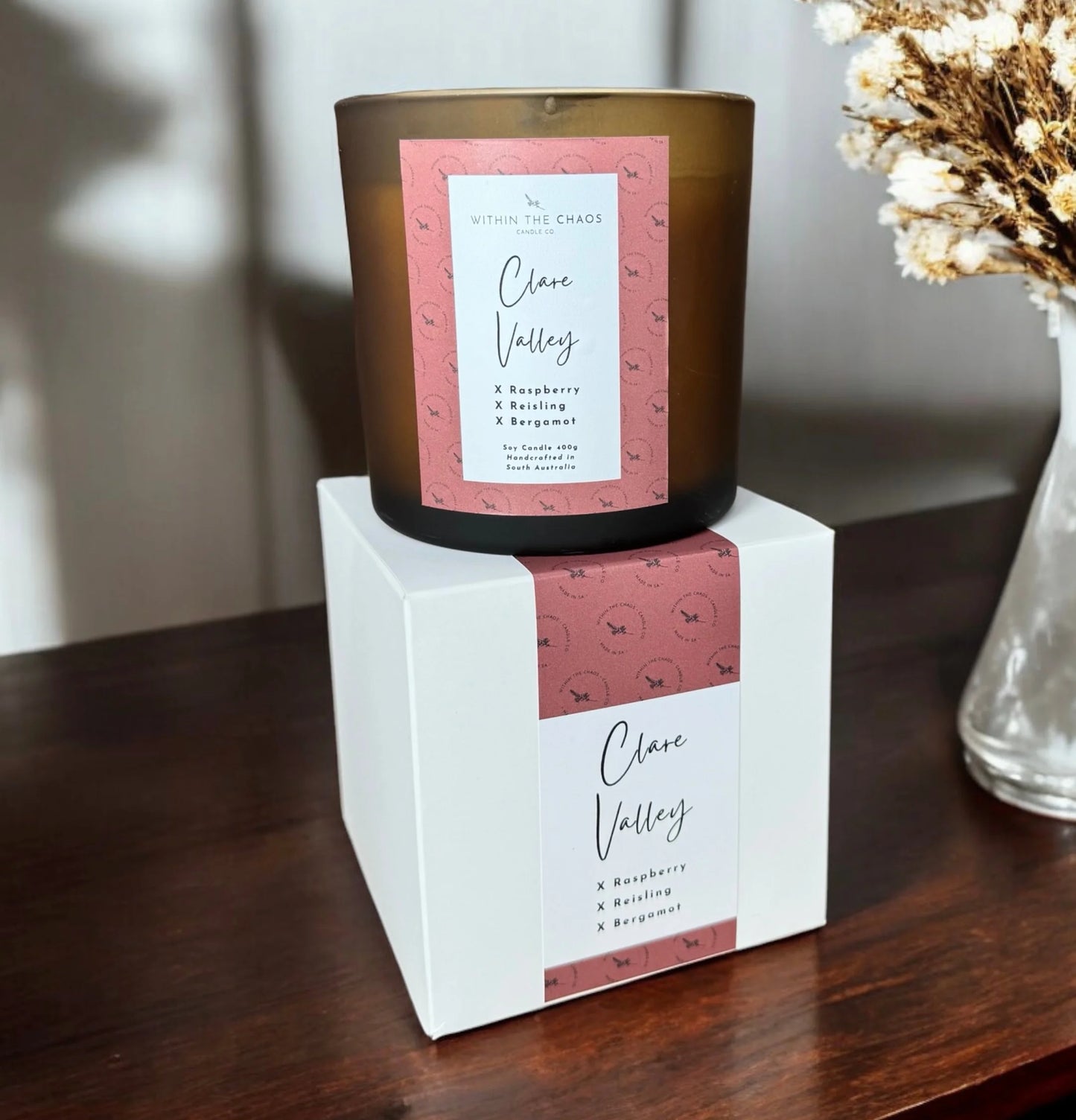 Clare Valley Soy Candle | raspberry, riesling, bergamot