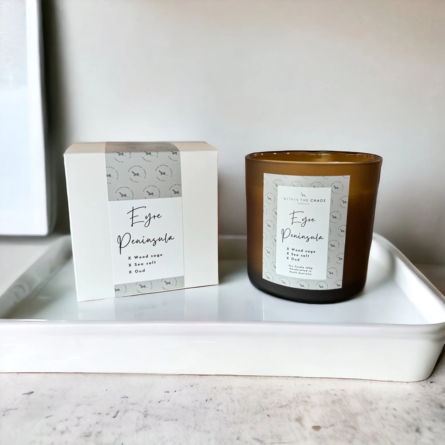 Eyre Peninsula Soy Candle | wood sage, sea salt, oud