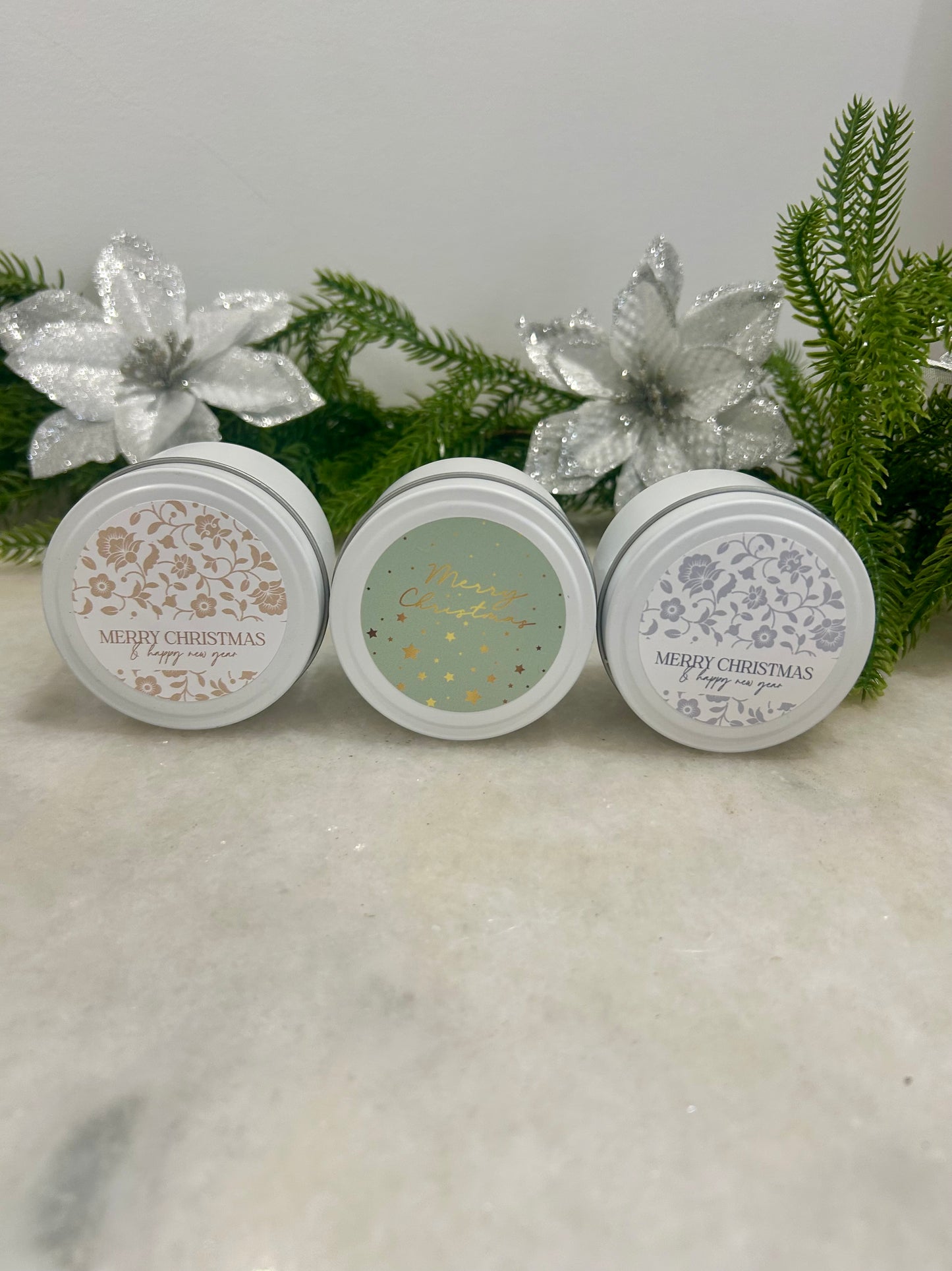 Christmas Candle Tins