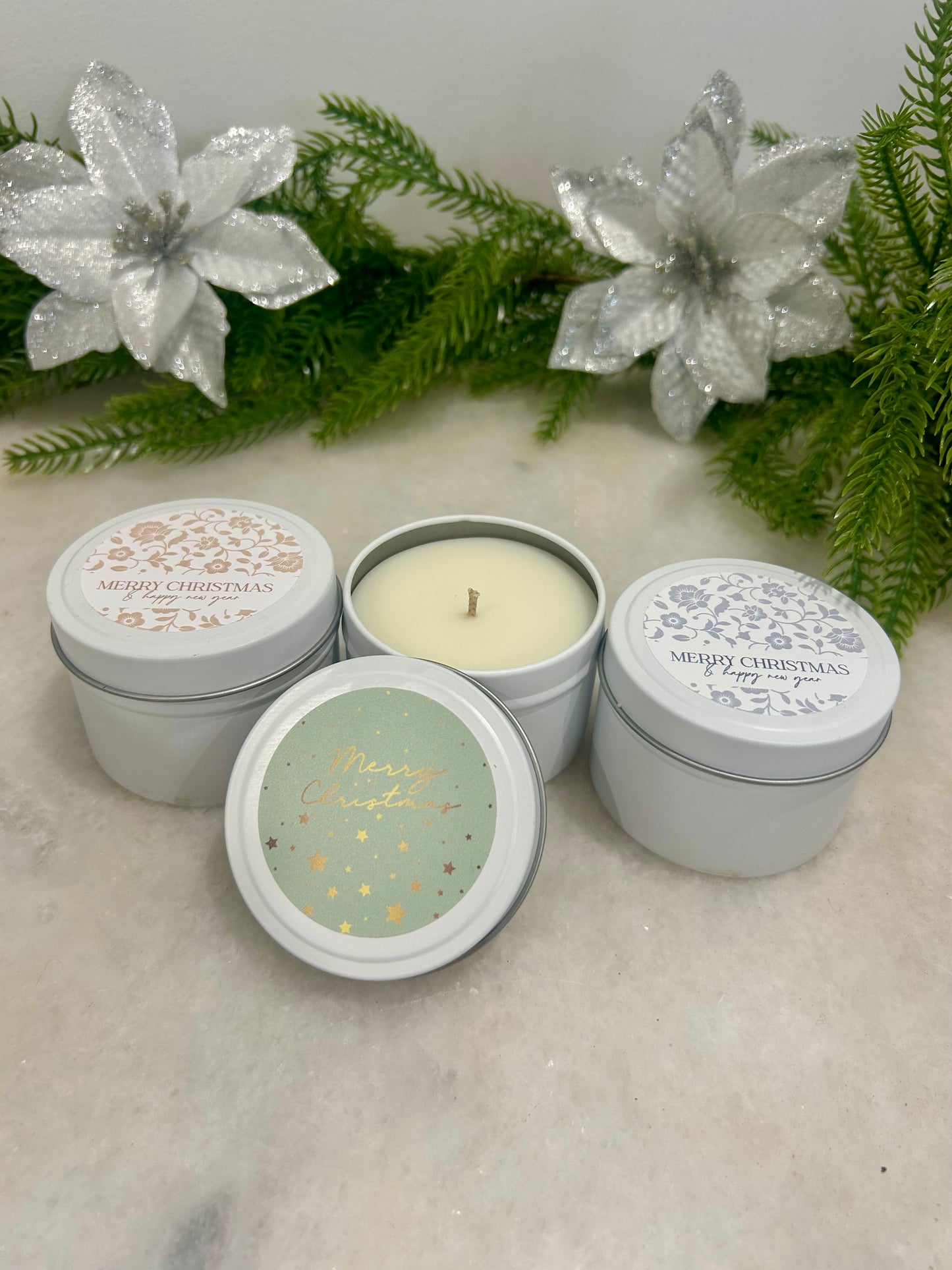 Christmas Candle Tins