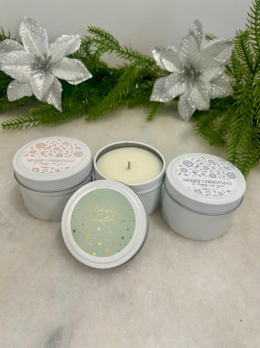 Christmas Candle Tins