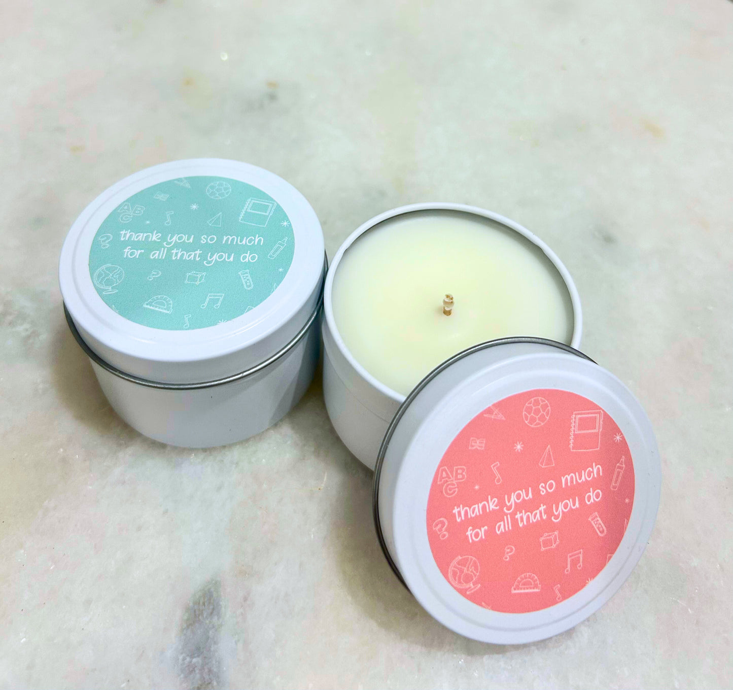 Thank You Teacher Candle Tins