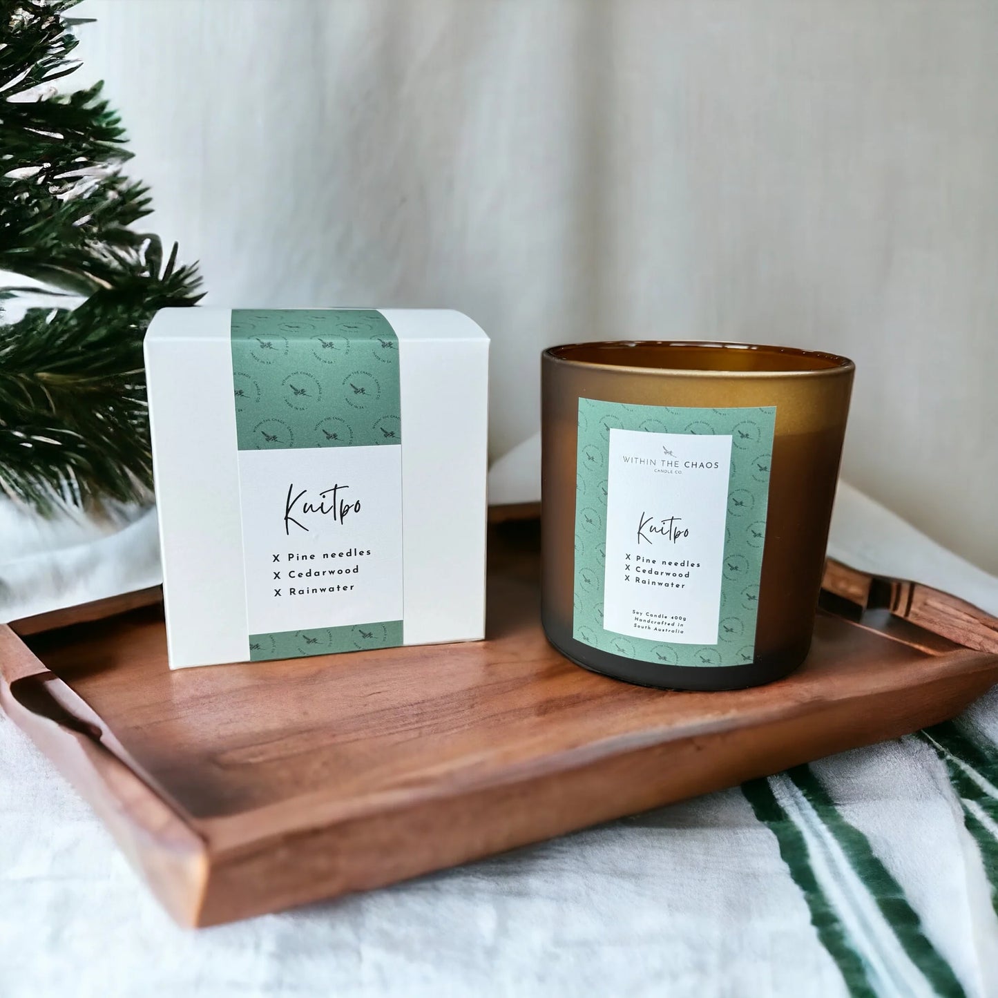 Kuitpo Soy Candle | pine needles, cedarwood, rainwater