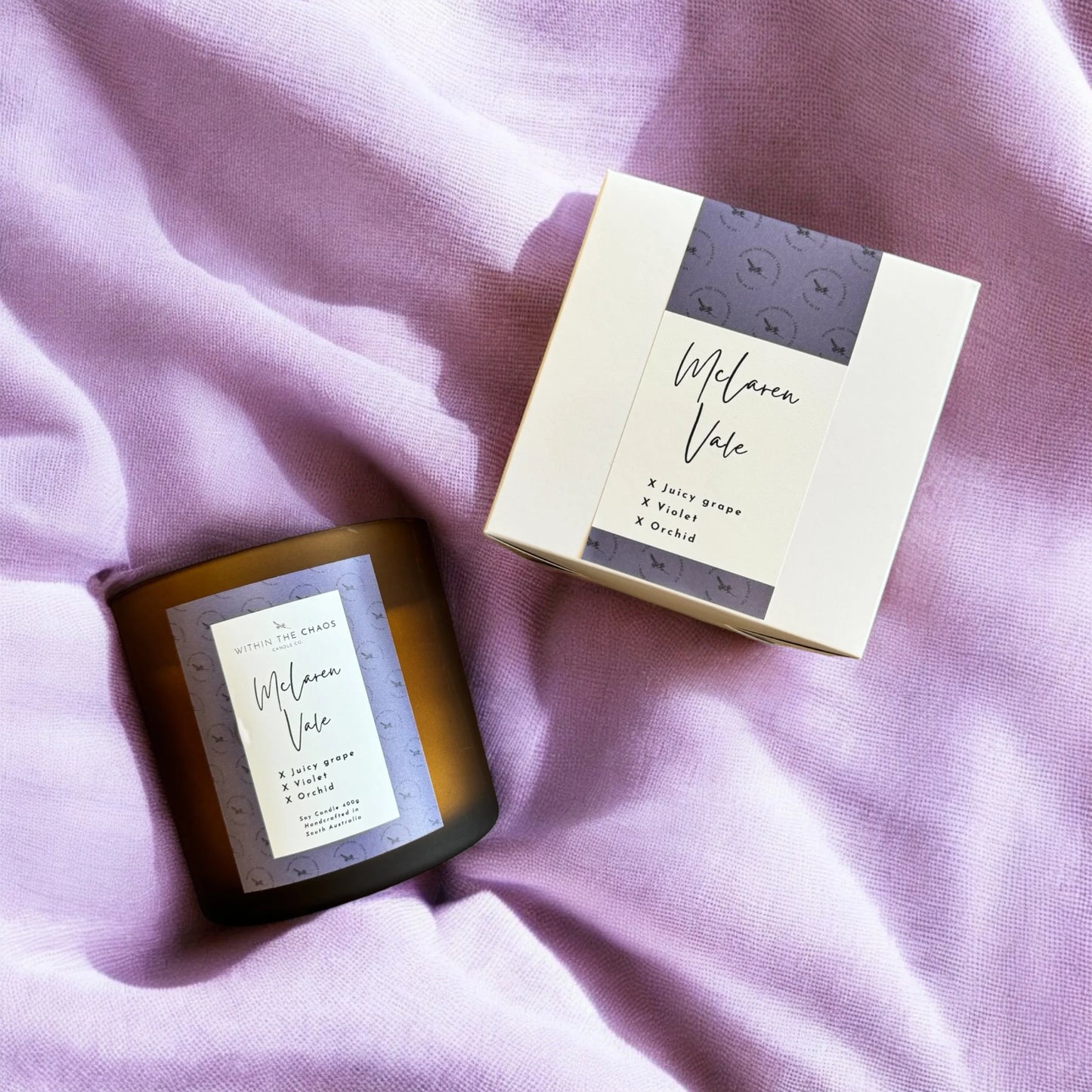 McLaren Vale Soy Candle | juicy grape, violet, orchid