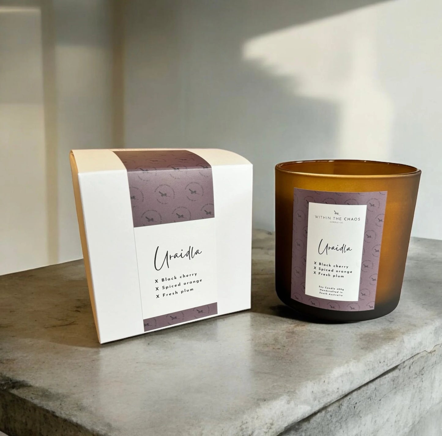 Uraidla Soy Candle | black cherry, spiced orange, fresh plum