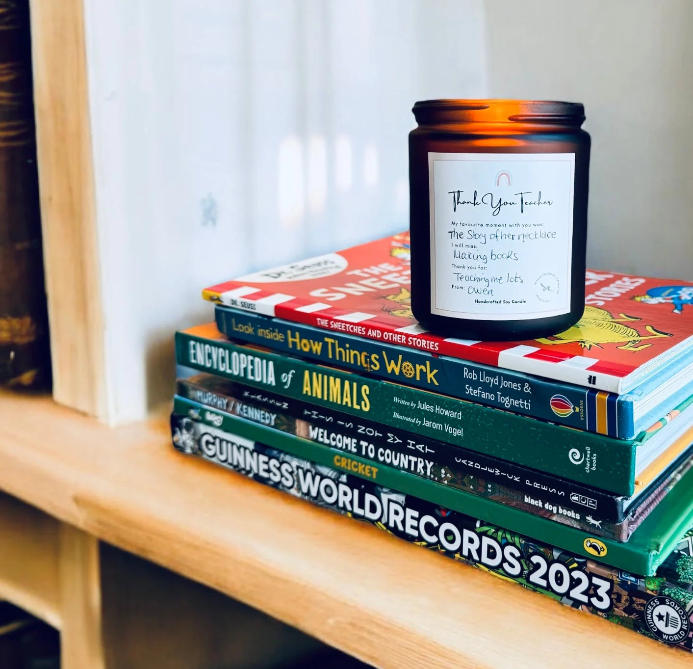 Words by Kids Teacher Candle