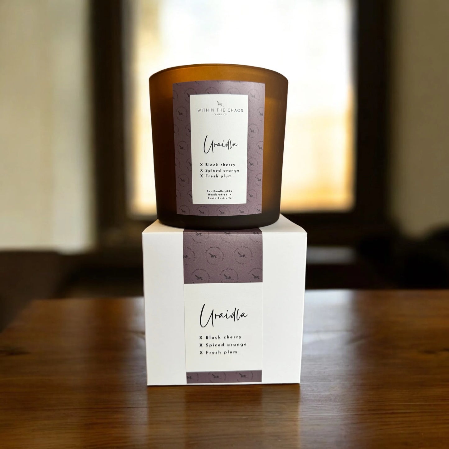 Uraidla Soy Candle | black cherry, spiced orange, fresh plum
